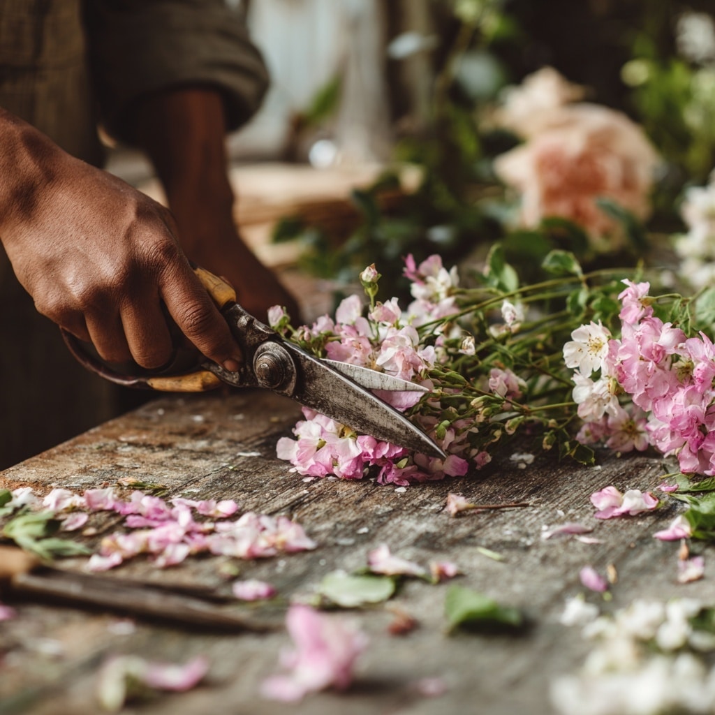 How to Make Flower Arrangements Like a Pro 3 Cut and Prepare Flowers