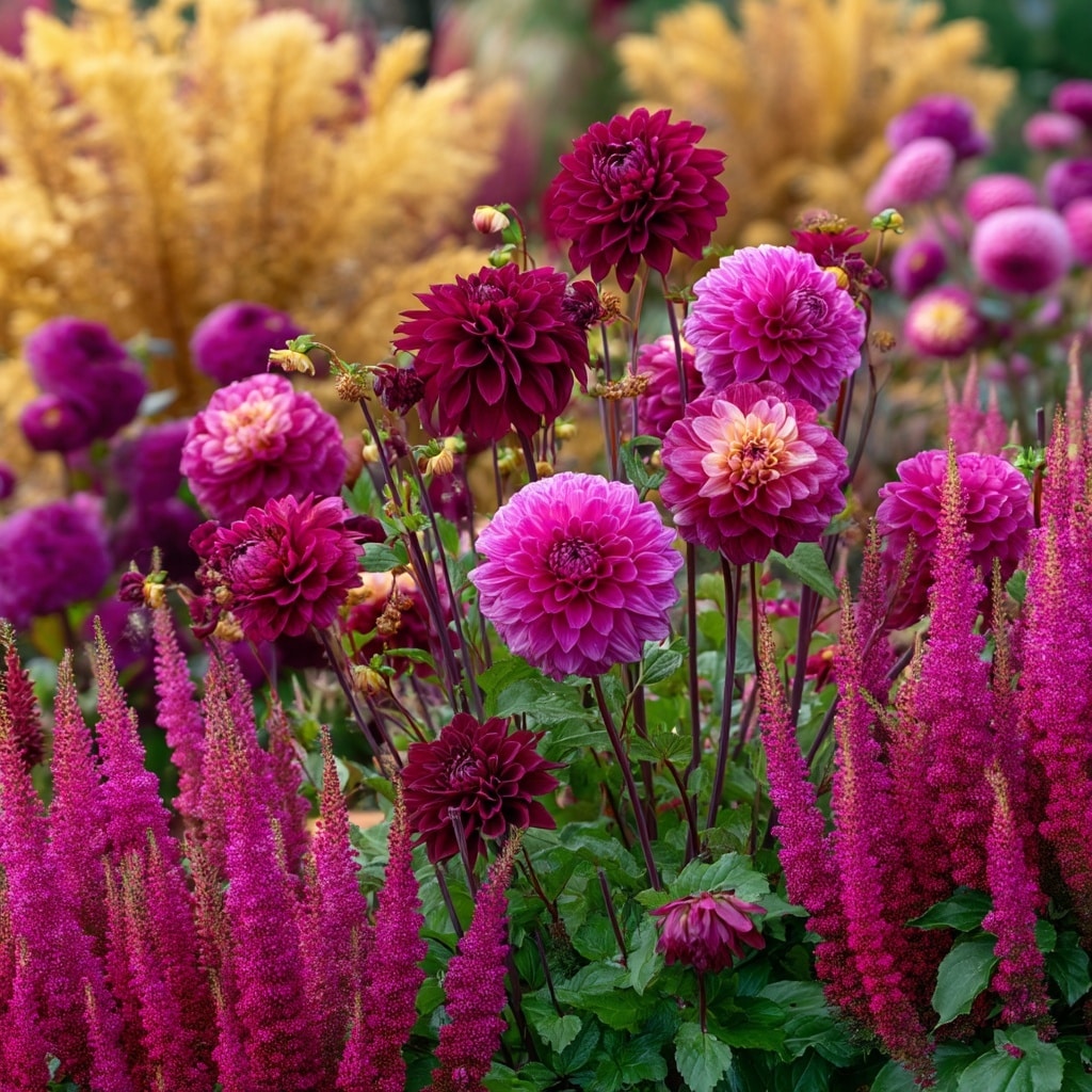5 Stunning Types of Pink Flowers for Every Season 5 Dahlias & Celosia