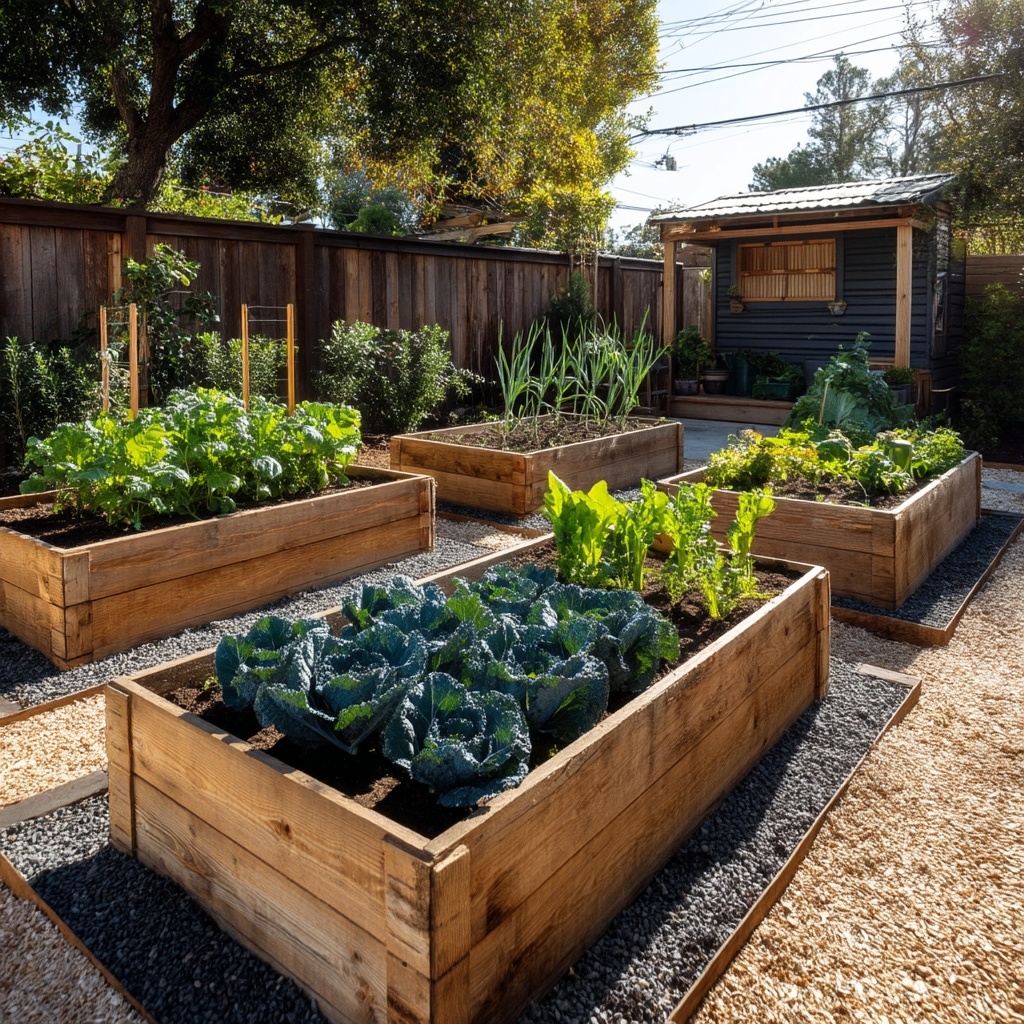 Large Backyard Landscaping Ideas for Functional Outdoor Living 4 Incorporate a Dedicated Area for Growing Food