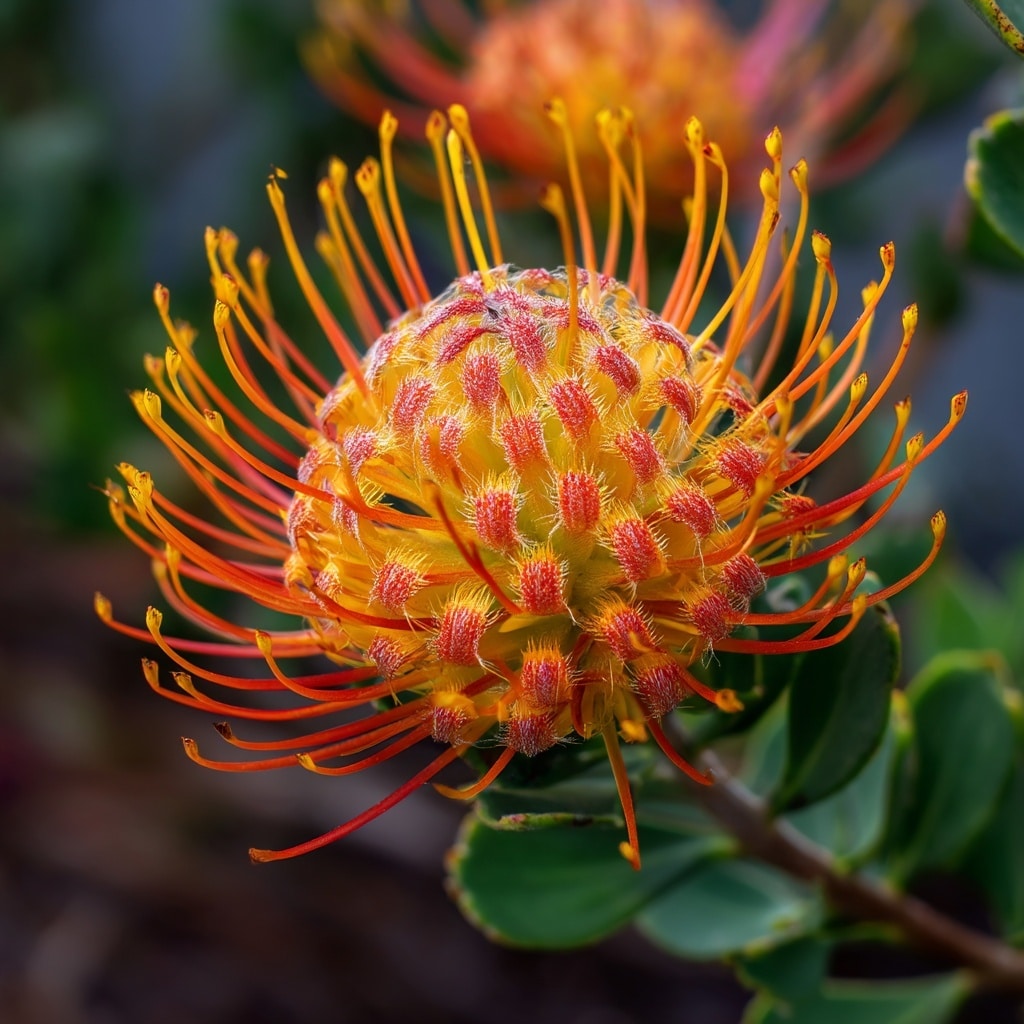 15 Unique Flowers to Make Your Garden Stand Out 17 Pincushion Protea (Leucospermum)
