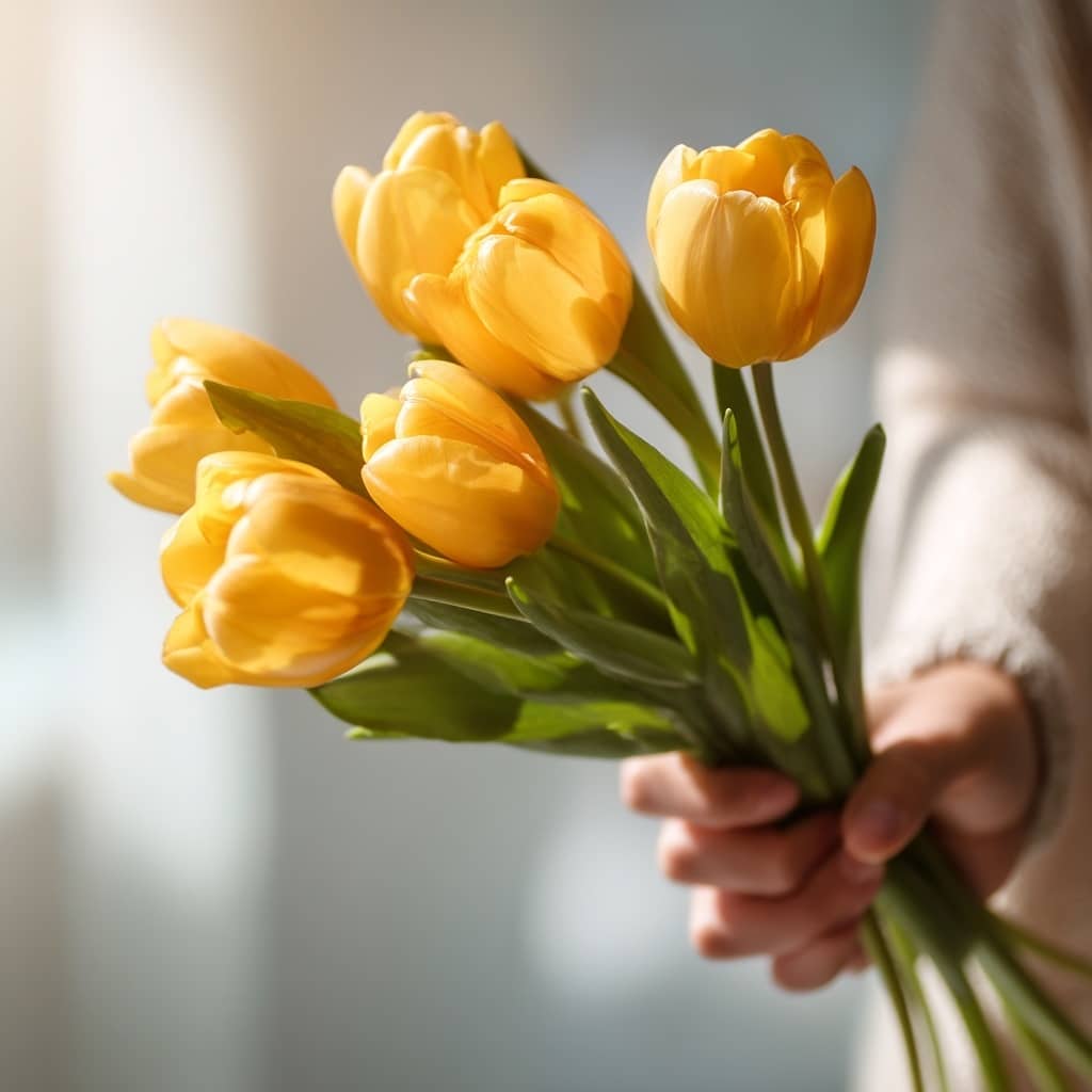 Yellow Tulips – Bright Symbols of Happiness & New Beginnings 3 Yellow Tulips – Bright Symbols of Happiness & New Beginnings