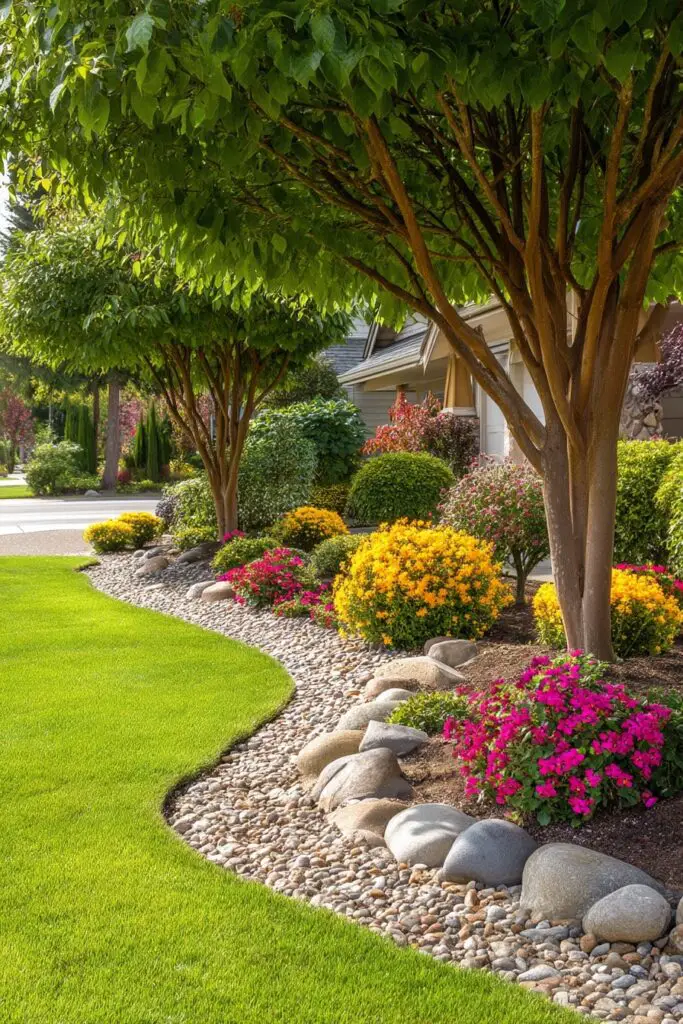 10 Front Yard Landscape Ideas with Natural Stone 2 10 Front Yard Landscape Ideas with Natural Stone