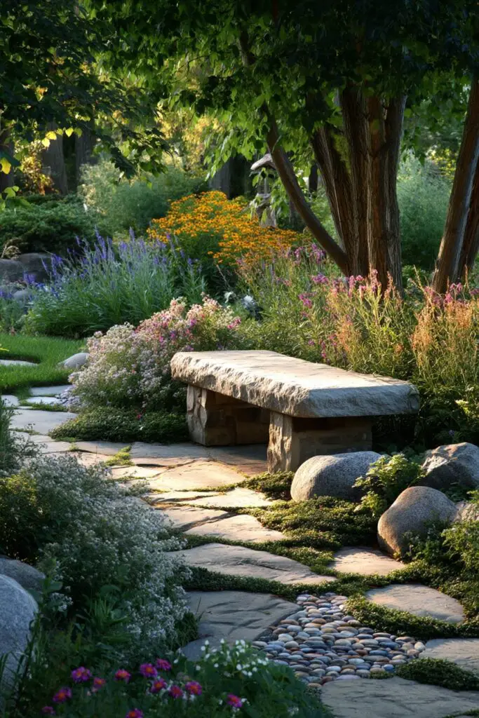 10 Front Yard Landscape Ideas with Natural Stone 5 10 Front Yard Landscape Ideas with Natural Stone