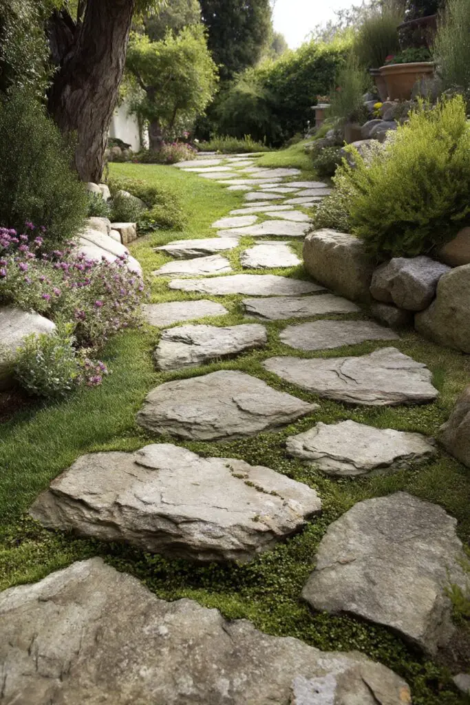 10 Front Yard Landscape Ideas with Natural Stone 6 10 Front Yard Landscape Ideas with Natural Stone