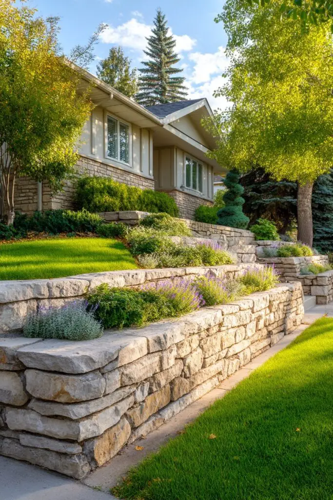 10 Front Yard Landscape Ideas with Natural Stone 9 10 Front Yard Landscape Ideas with Natural Stone