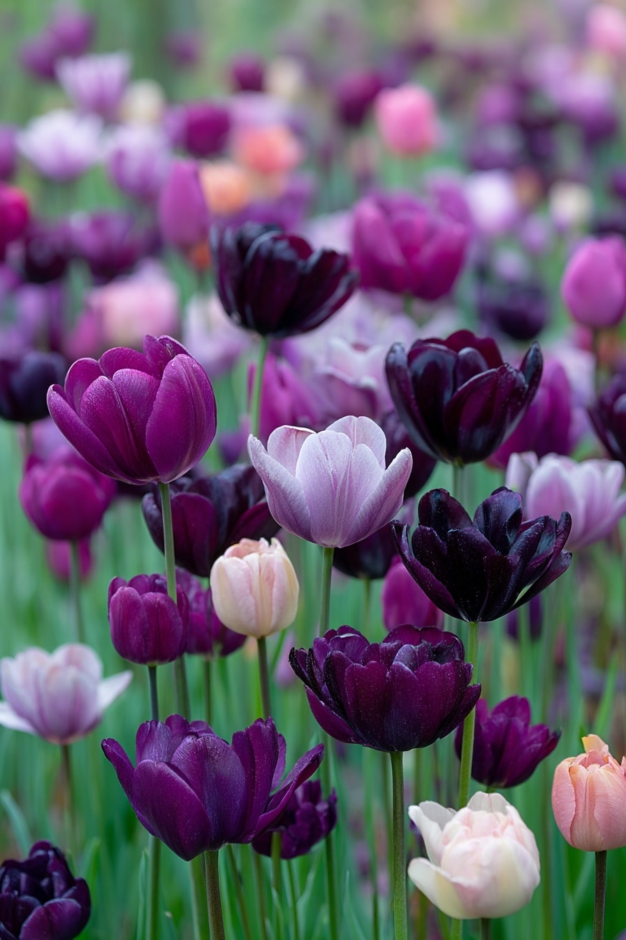 Purple Tulips: Royal Elegance of Spring Gardens