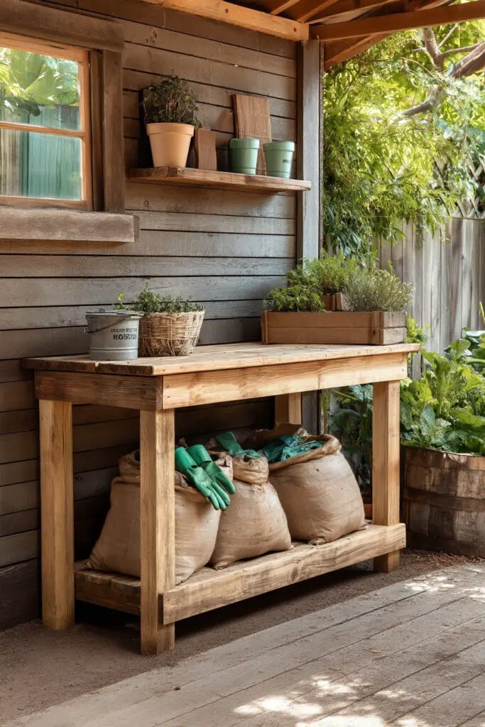 5 Simple Potting Bench Ideas for Stylish Gardening 4 5 Simple Potting Bench Ideas for Stylish Gardening