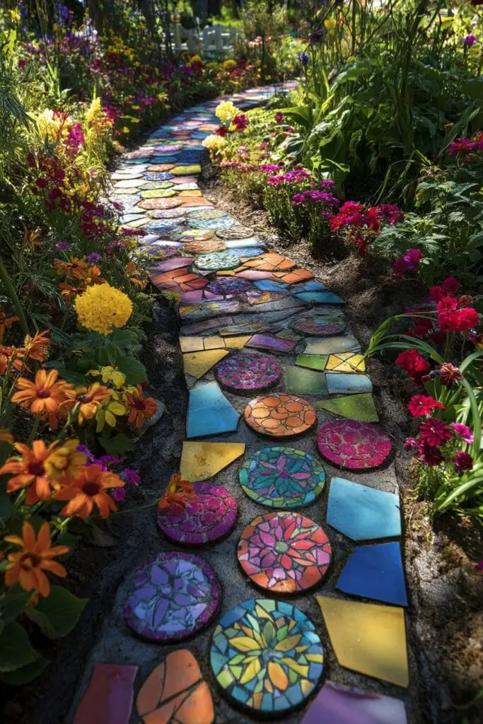 DIY Mosaic Stepping Stones: 5 Easy Ideas 2 DIY Mosaic Stepping Stones: 5 Easy Ideas