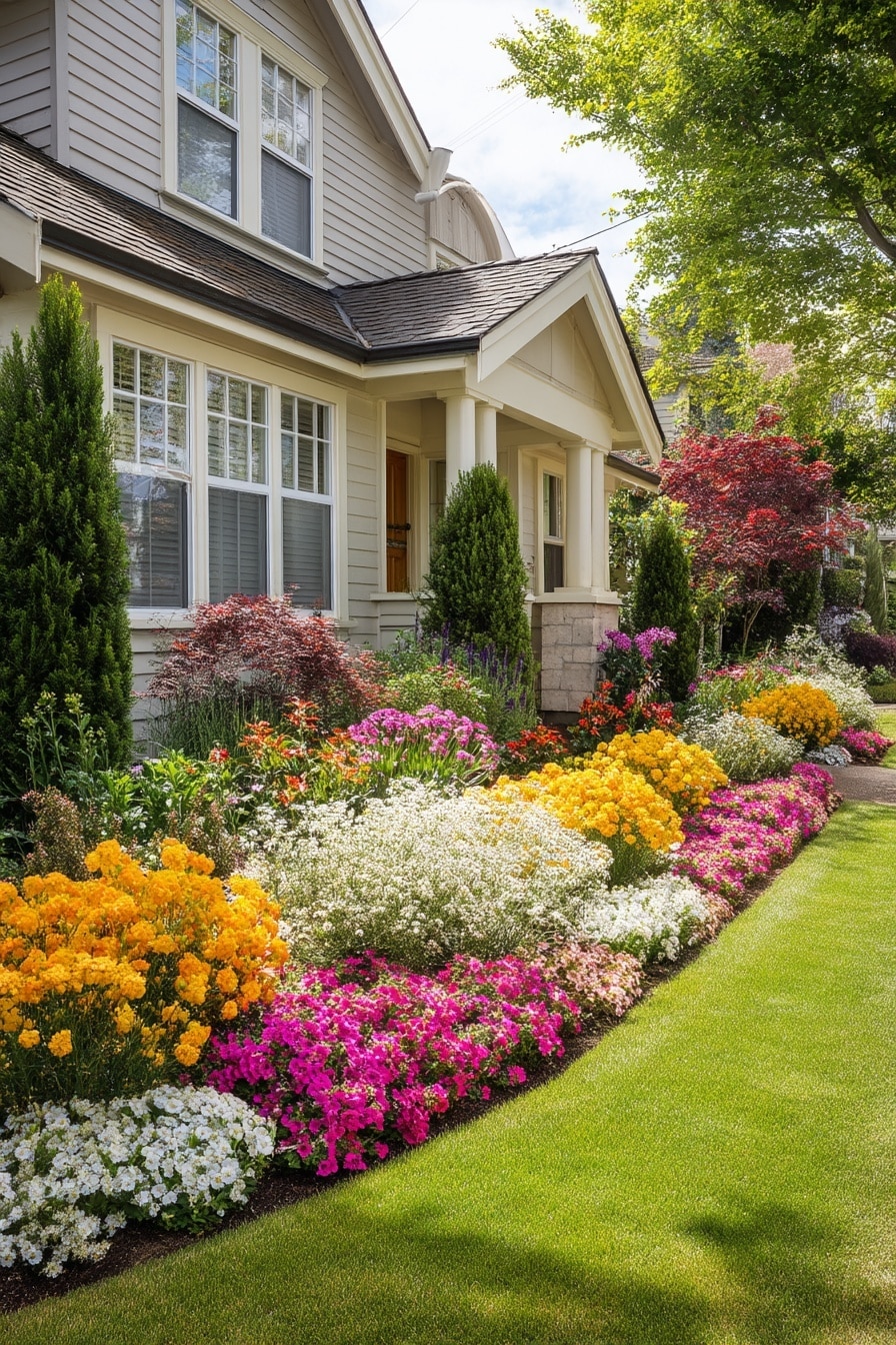 Flowerbed Ideas Front of House for Stunning Curb Appeal
