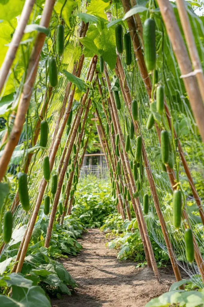 Best Cucumber Trellis Ideas + Easy DIY Designs 2 Best Cucumber Trellis Ideas + Easy DIY Designs